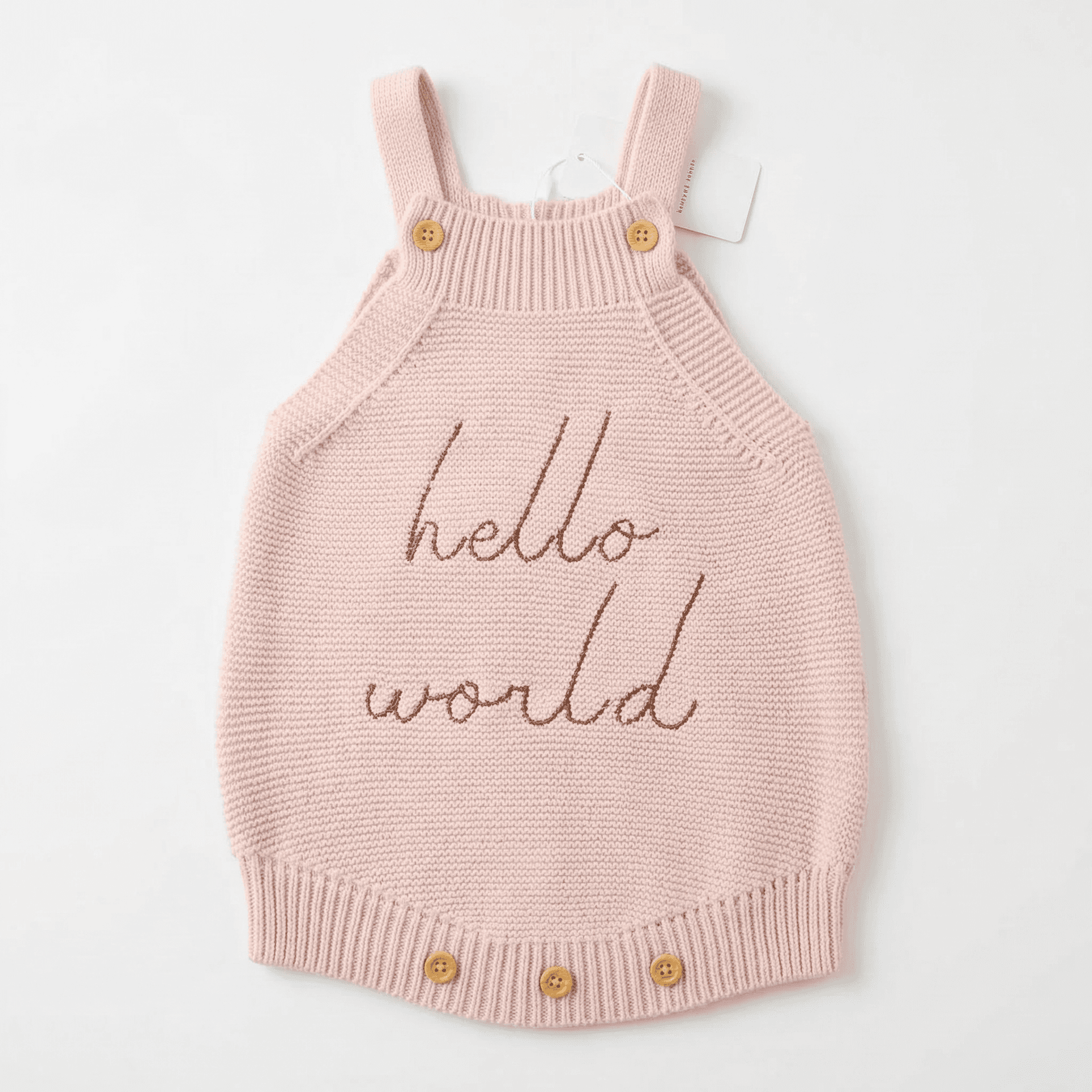 Romper "Hello World" Rosa Tejido