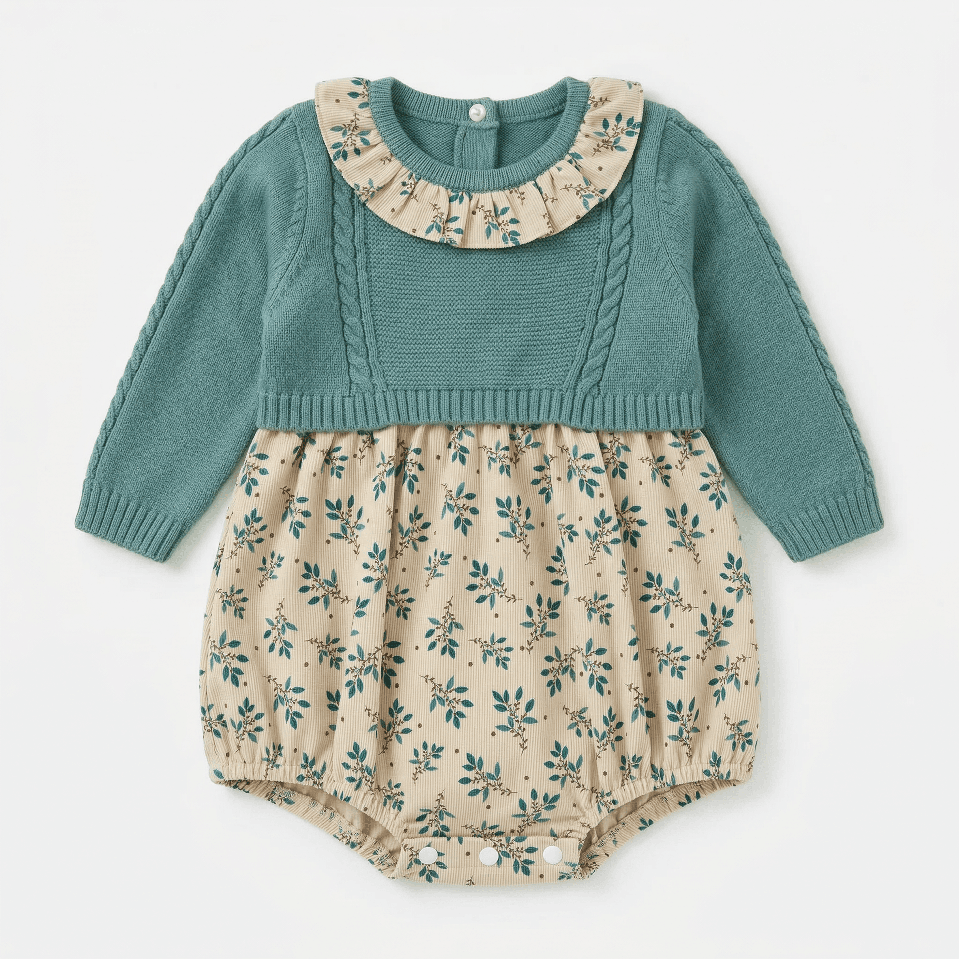 Romper Tejido Verde Floral